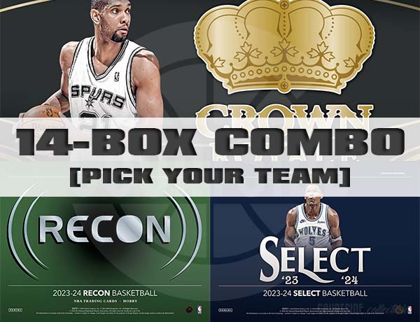 2023-24 Panini Crown Royale, Recon & Select Megas Basketball 14-Box Combo Pick Your Team Package
