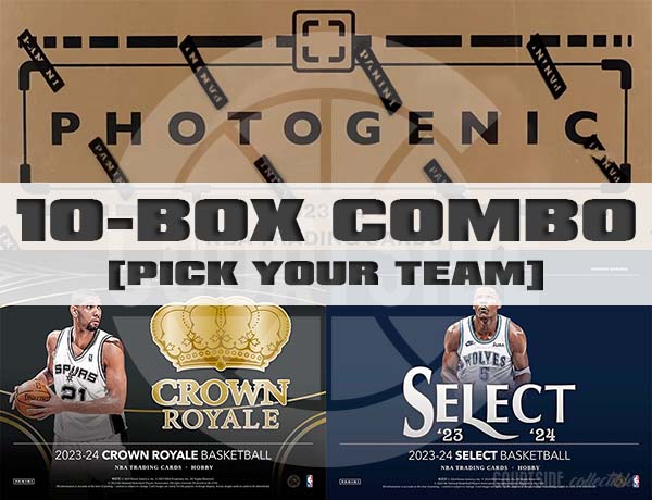 2023-24 Panini Photogenic, Crown Royale & Select Megas Basketball 10-Box Combo Pick Your Team Package