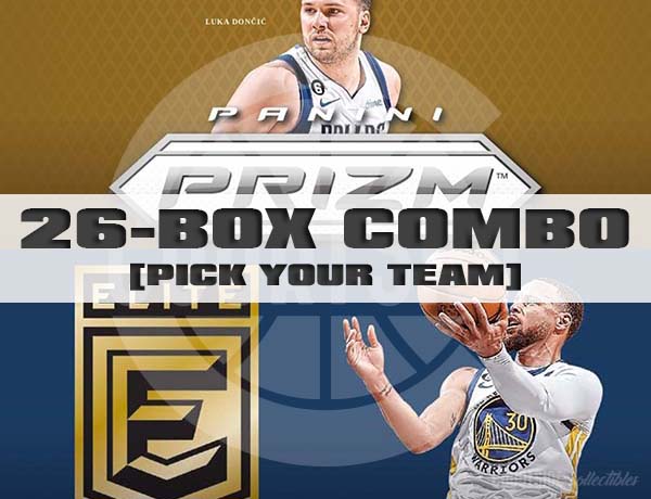 NATIONAL - 2023-24 Panini Prizm & Elite International Basketball 26-Box Combo Pick Your Team Package