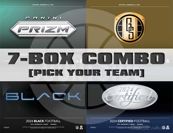 [5] 2024 Panini Prizm, Gold Standard, Black & Certified Football 7-Box Combo Pick Your Team Package